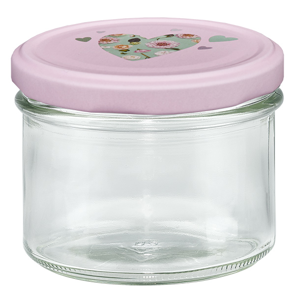 Bicchieri da 225 ml + coperchio BasicSeal cuore rosa UNiTWIST