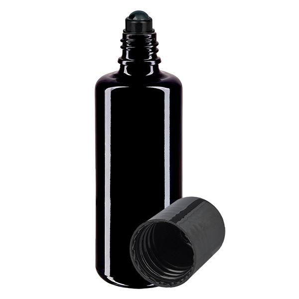 Flacone farmacia viol. 50ml tappo roll-on nero