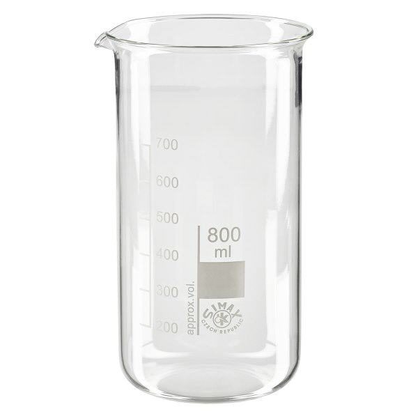 Bicchiere da 800 ml in vetro borosilicato, forma alta Bicchiere da 800 ml in vetro borosilicato, forma alta