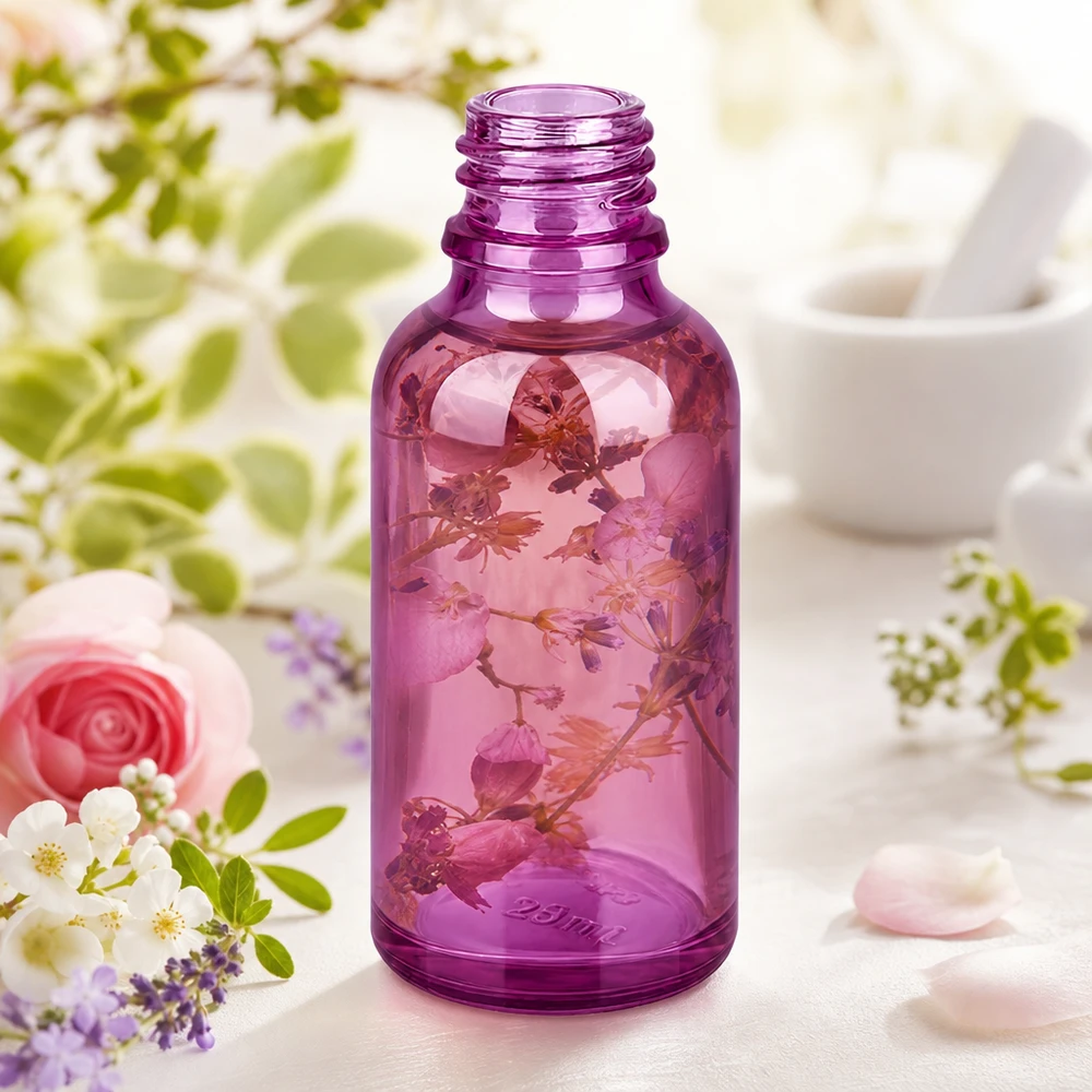 Flacone da 30 ml per farmacia PurpleLine UT18/30 UNiTWIST Pratica bottiglia in vetro viola PurpleLine da 30 ml per tinture ed essenze fatte in casa