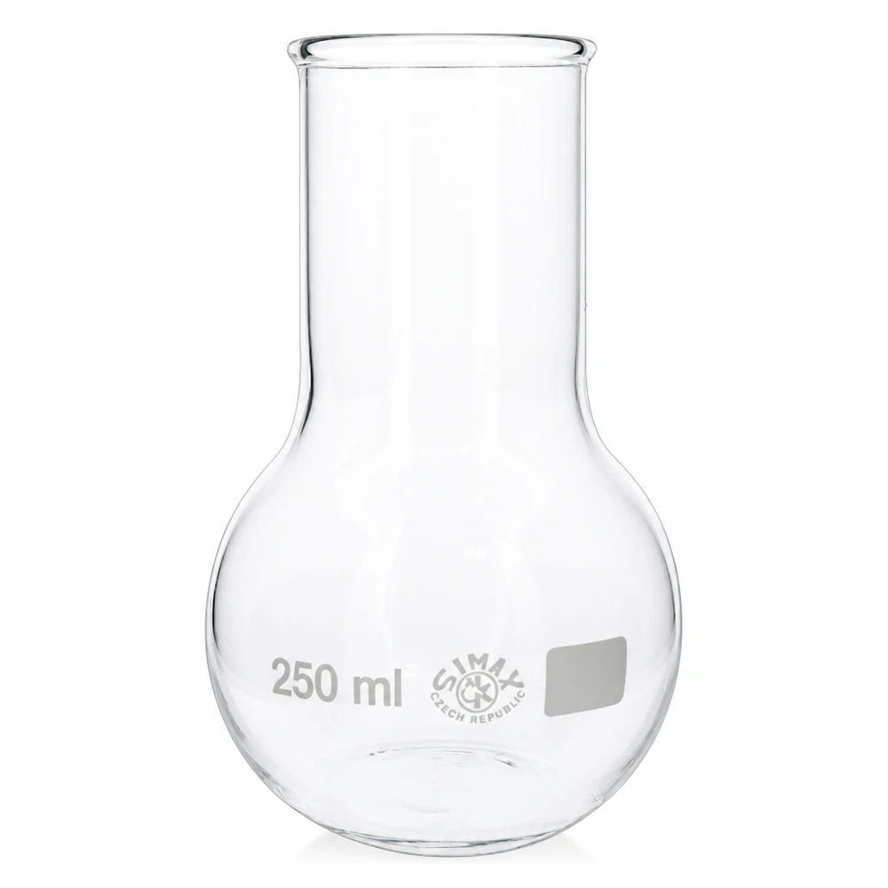 Fiaschetta da 250 ml a collo largo Pallone da laboratorio 250ml trasparente ideale per distillazione e sintesi