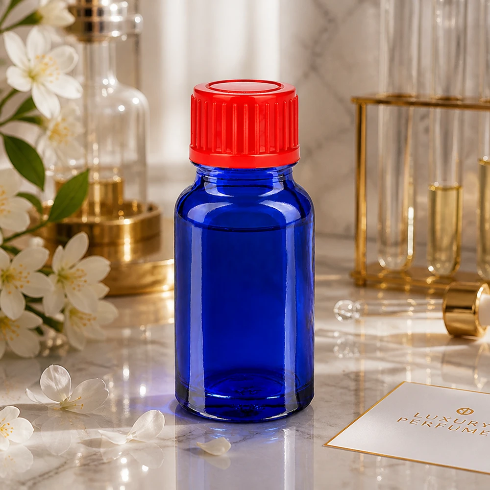 Flacone da 10ml 11mm SV rosso STD BlueLine UT18/10 Flacone STD BlueLine da 10 ml con filettatura UT18/10 per la compatibilità con il tappo universale