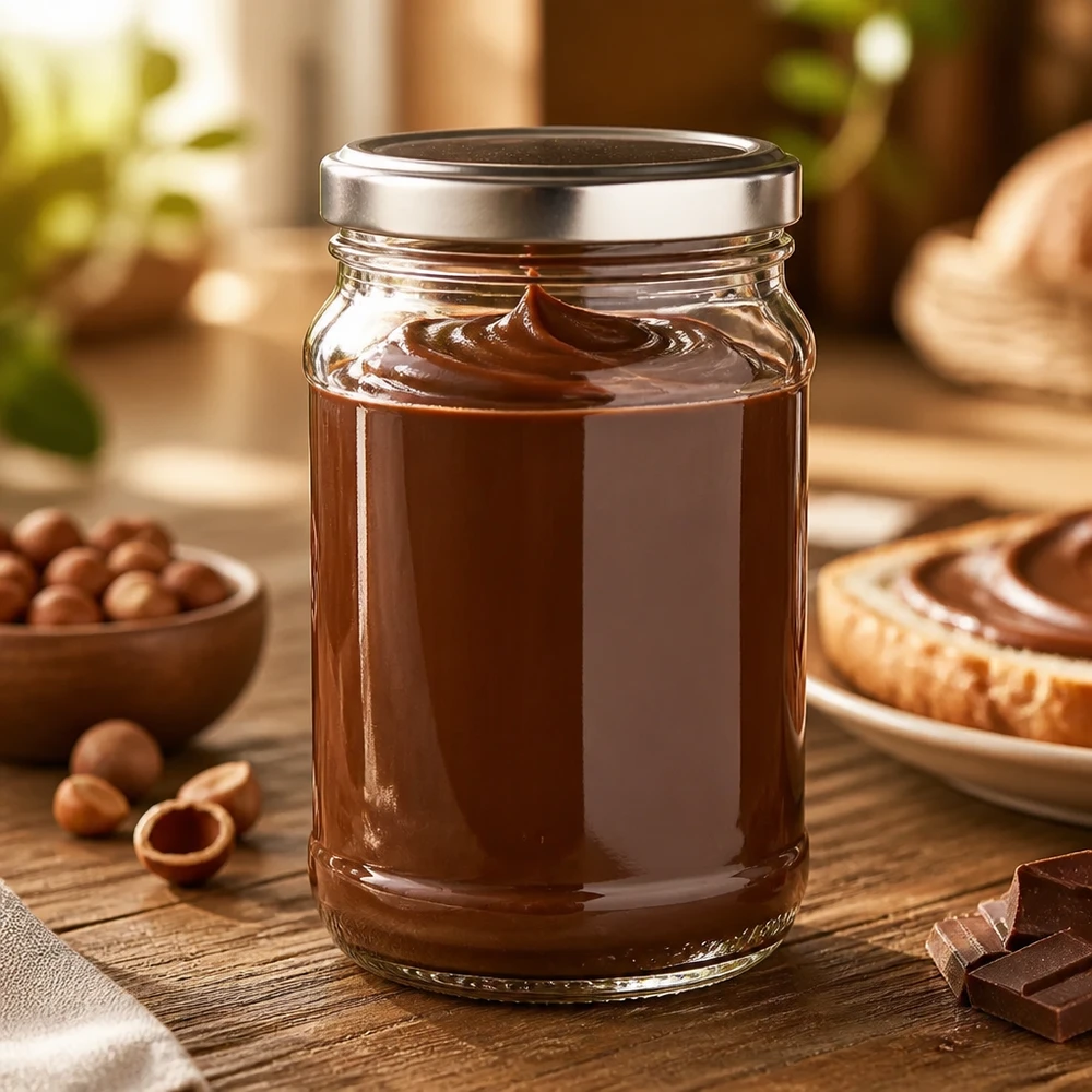 Come conservare la crema di nocciole fatta in casa in un barattolo UNiTWIST da 370 ml con tappo BasicSeal