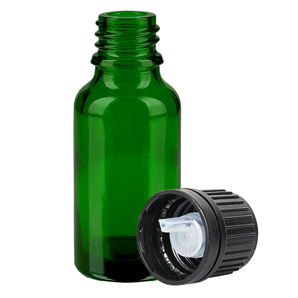 Flacone contagocce da 20 ml 1 mm nero OV GreenL. UT18/20