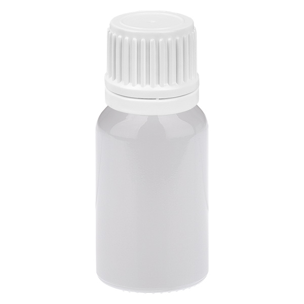 Flacone da 10 ml con tappo a vite da 11 mm bianco con chiusura di sicurezza WhiteLine UT18/10 Flacone da 10 ml con tappo a vite da 11 mm bianco con chiusura di sicurezza WhiteLine UT18/10
