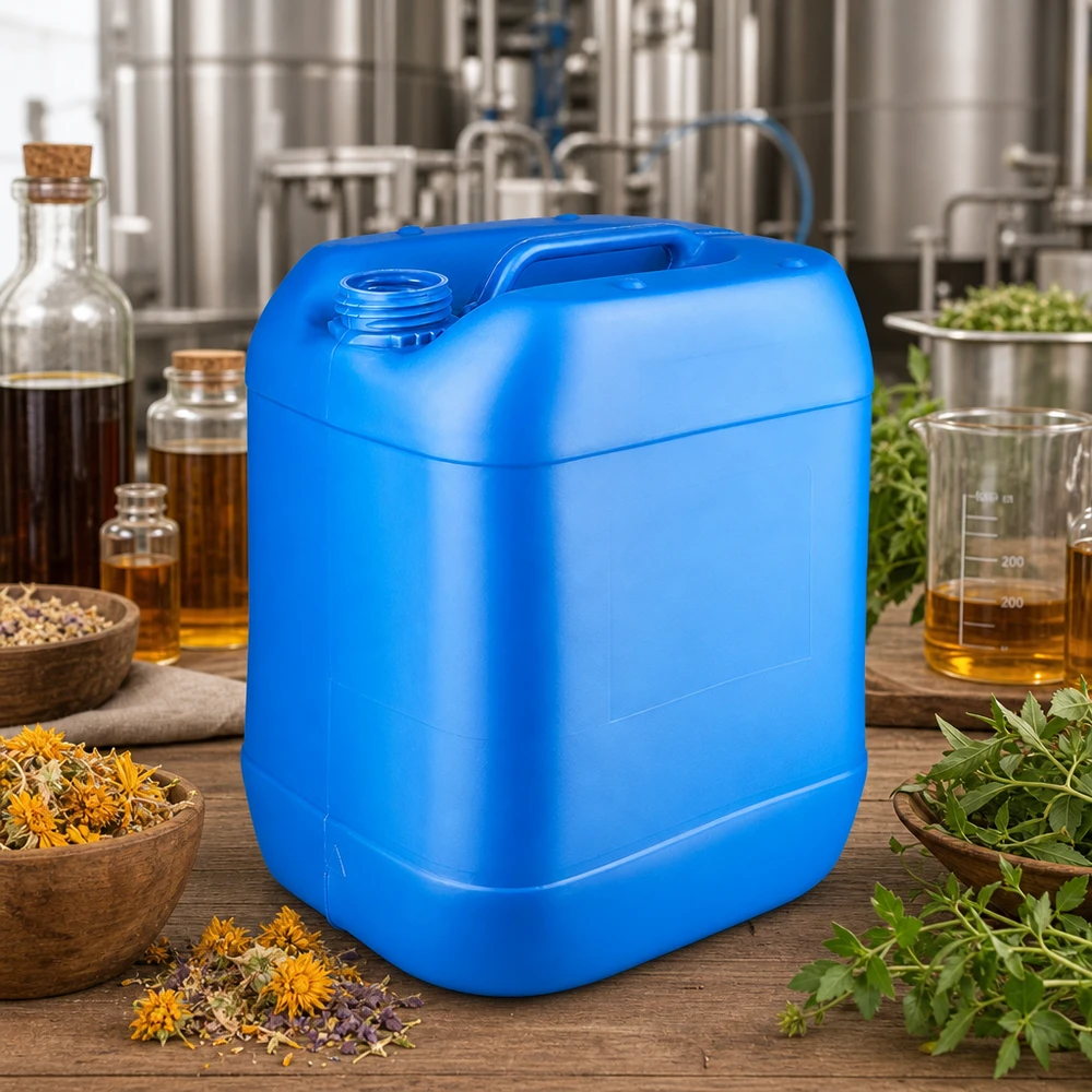 Tanica 20 litri blu senza tappo Hobbock blu da 20 litri in plastica senza tappo, per erbe aromatiche e impianto di distillazione