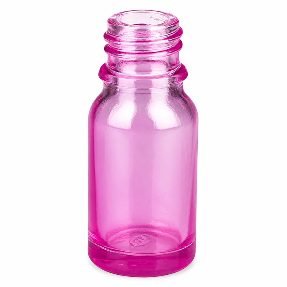 Flacone da farmacia da 10 ml PurpleLine UT18/10 UNiTWIST Bottiglia compatta da 10 ml in vetro PurpleLine rosa-viola con pratica filettatura UNiTWIST