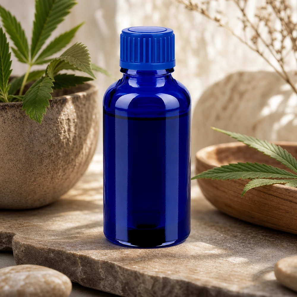 Flacone da 30ml 11mm SV blu STD BlueLine UT18/30 Il flacone da 30 ml in blu cobalto, resistente ai raggi UV, protegge in modo affidabile i contenuti sensibili alla luce.