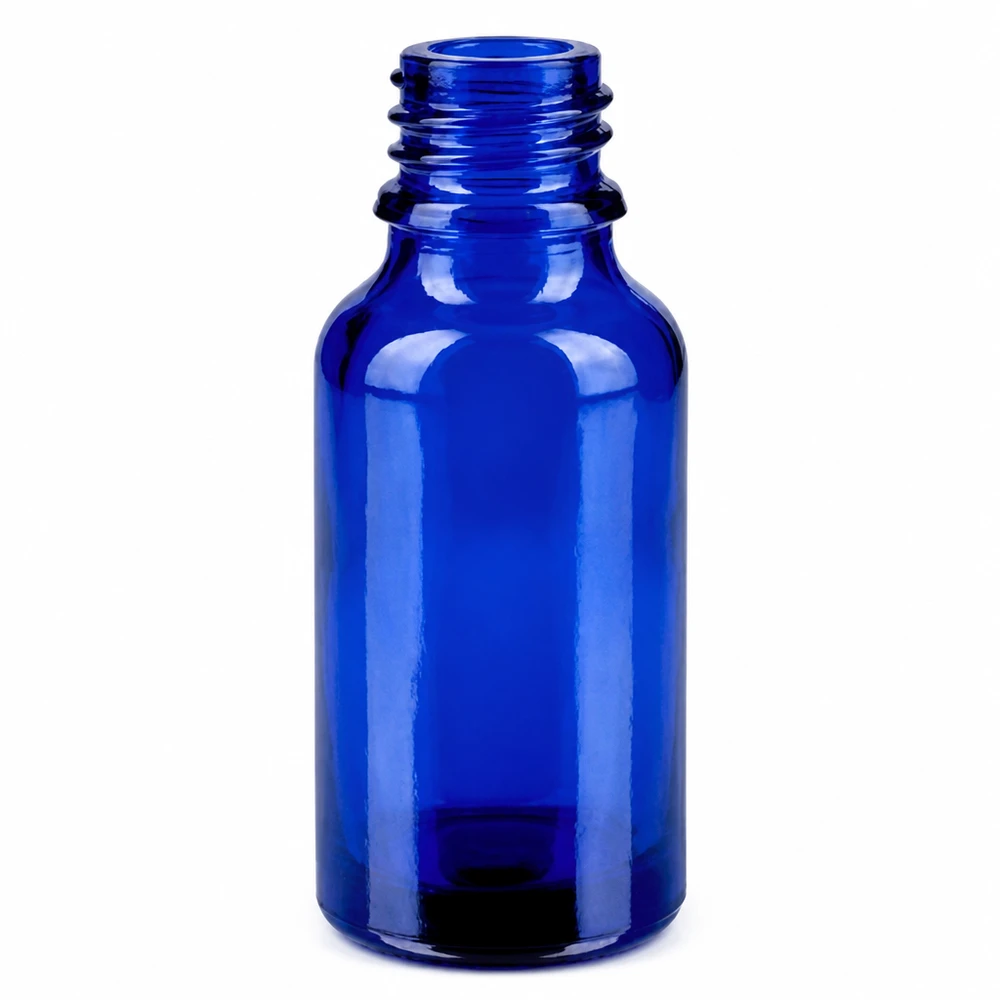 Flacone spray da 20 ml bianco/trasparente STD BlueLine UT18/20 Robusto flacone spray da 20 ml in vetro blu protetto dai raggi UV con collo largo