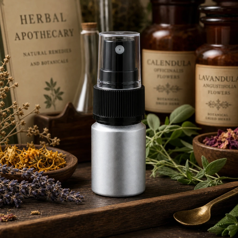 Flacone nebulizzatore in alluminio leggero da 10 ml per applicazioni mobili nel settore farmaceutico