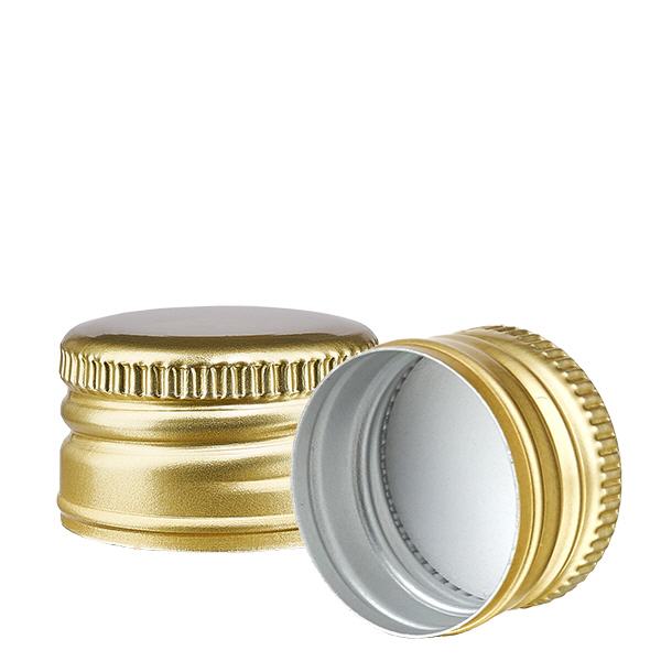 PP22 tappo in alluminio dorato senza bordo arrotolato