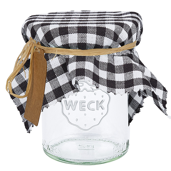 Centrino per gioielli in tessuto a quadretti neri 15 cm quadrati