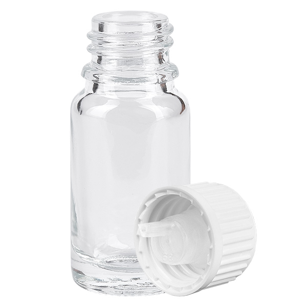 Flacone contagocce da 10 ml 0,9 mm bianco STD ClearL. UT18/10