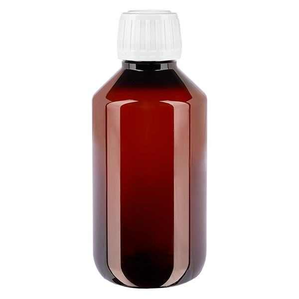 Bottiglia PET 200ml con tappo standard bianco OV Bottiglia PET 200ml con tappo standard bianco OV