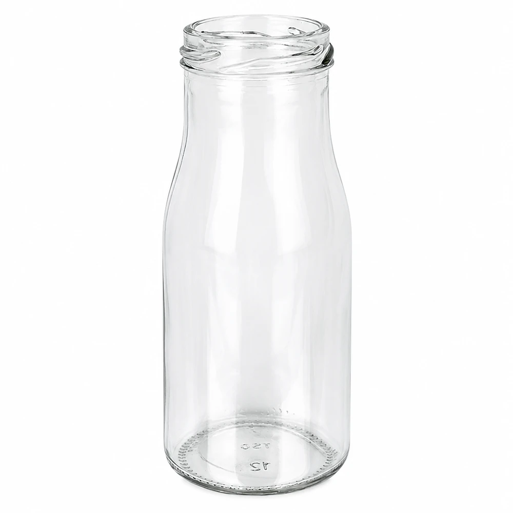 UNiTWIST Bottle150 - Bottiglia capacità 150ml TO43 UNiTWIST Bottiglia150 Bottiglia di vetro 150ml filettatura TO43 trasparente vuota per alimenti bevande succhi di frutta smoothie