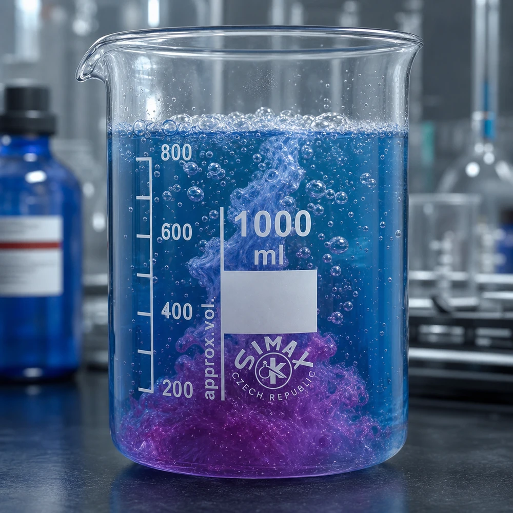 Bicchiere di grande volume da 1000 ml in vetro borosilicato con marcatura chiara del volume per misure di laboratorio