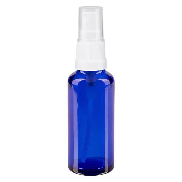 Bottiglia spray blu 30ml STD bianco/trasp. apoGlas