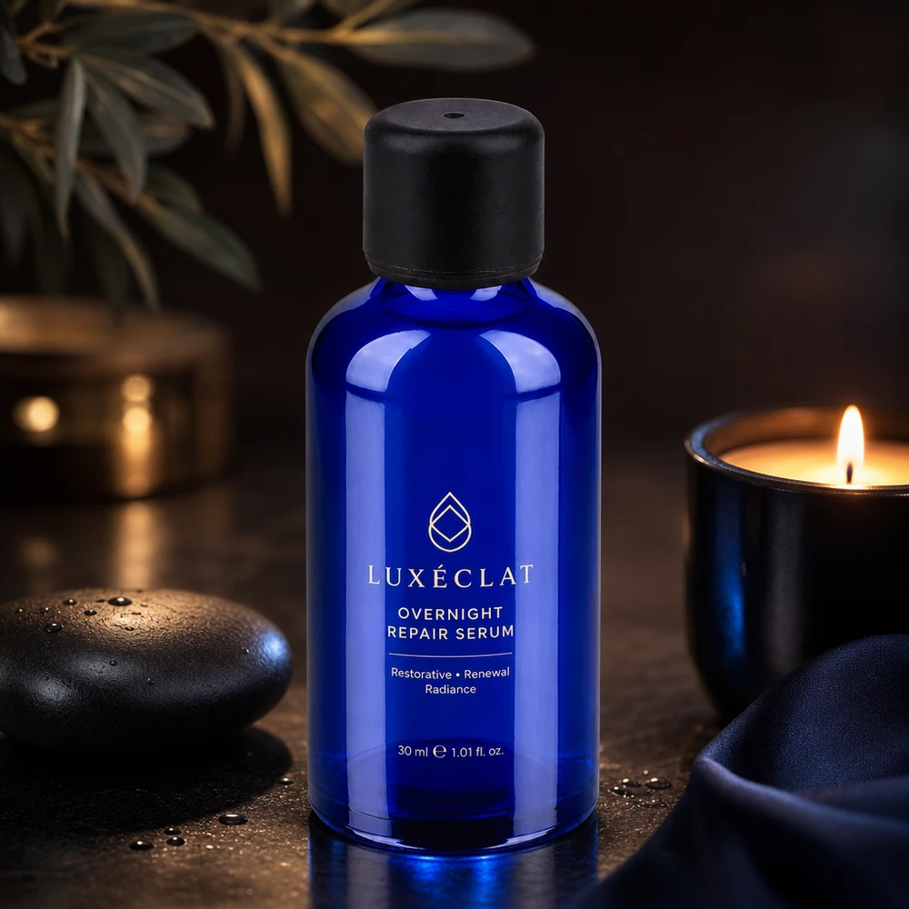 Flacone da 50ml 6mm SV nero STD BlueLine UT18/50 Confezione in vetro di alta qualità da 50 ml con filo UT18 in elegante blu per prodotti di bellezza