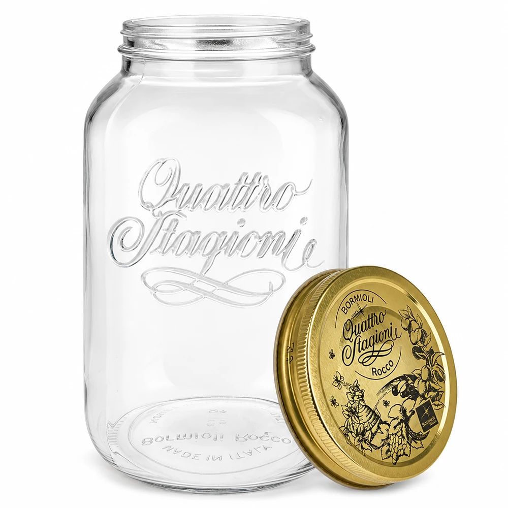 Bormioli Rocco Quattro Stagioni 3800ml vaso per conserve con coperchio rimovibile Vista dettagliata Qualità italiana