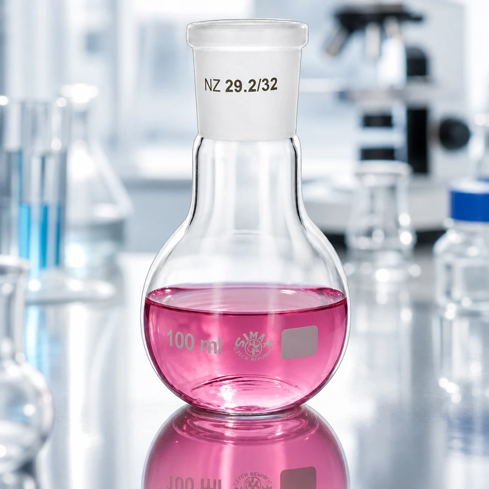 Pallone compatto da 100 ml con giunto universale rettificato standard 29/32 per esperimenti