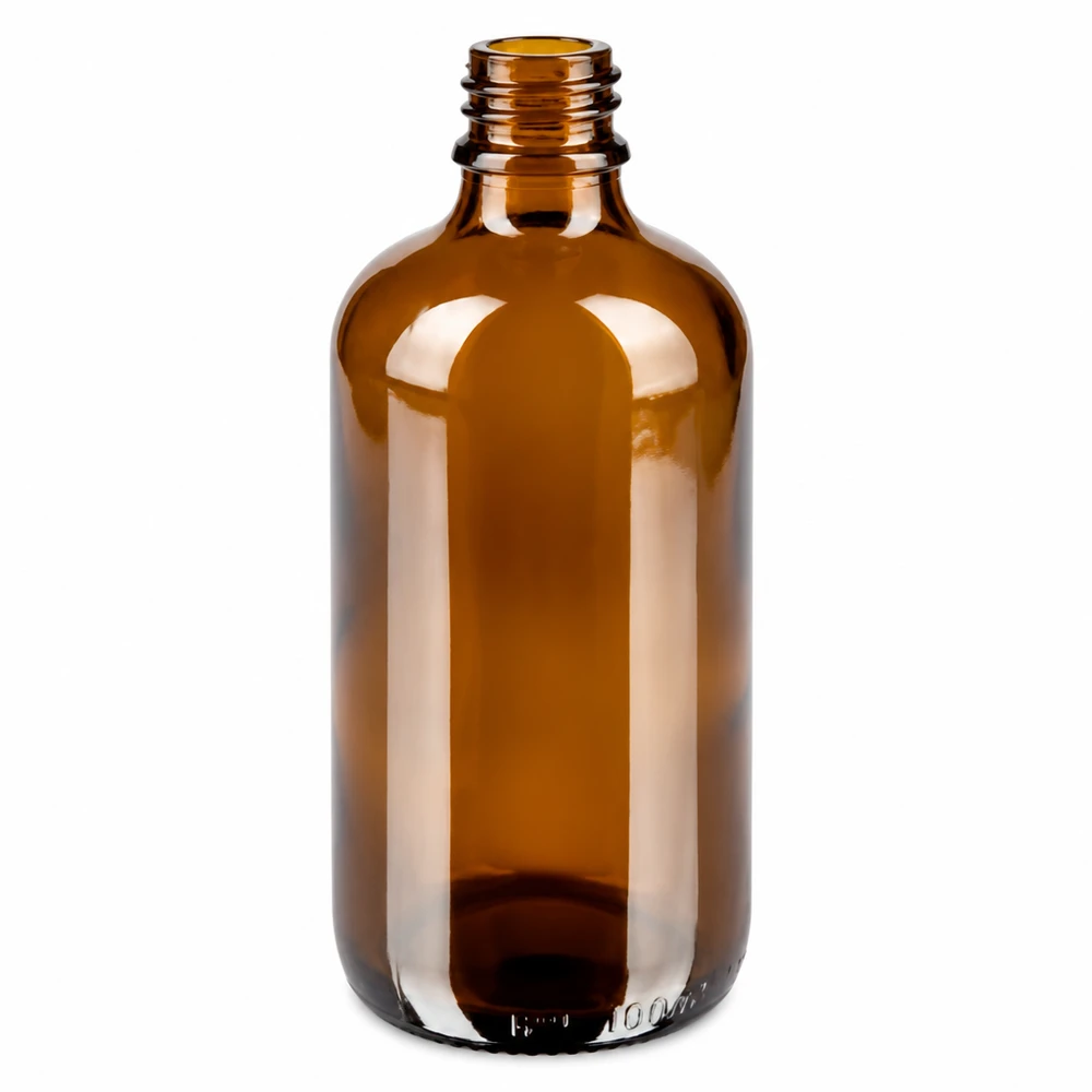Flacone spray da 100 ml nero STD BrownLine UT18/100 Bottiglia piccola da 100 ml in vetro ambrato con filettatura UT18 per applicazioni mobili