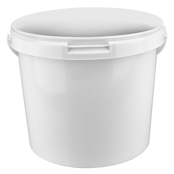 Secchio 5,6L in plastica bianca PP senza coperchio