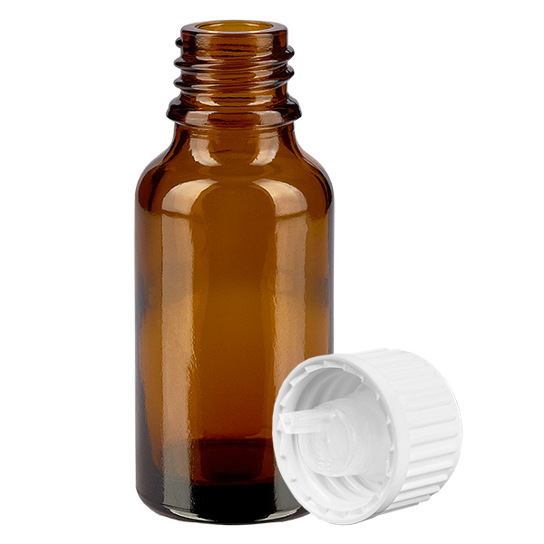 Flacone contagocce da 20 ml 0,9 mm bianco STD BrownLine UT18/20