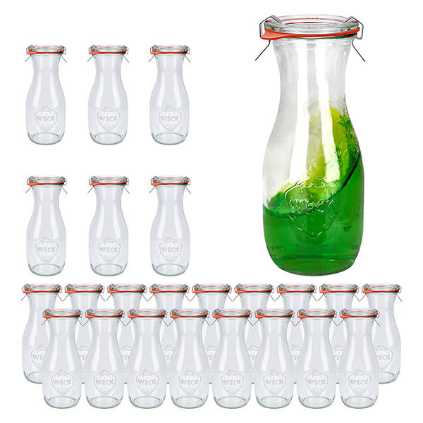 Set di 24 vasetti Weck da 530 ml con 24 coperchi in vetro, 2