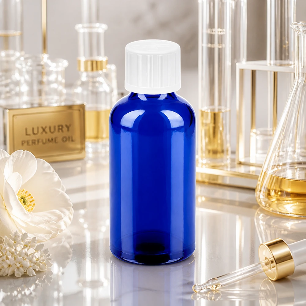 Flacone da 50ml 11mm SV w. STD KiSi BlueLine UT18/50 Versatile flacone BlueLine da 50 ml per cosmetici fai da te, sieri, oli profumati e rimedi omeopatici