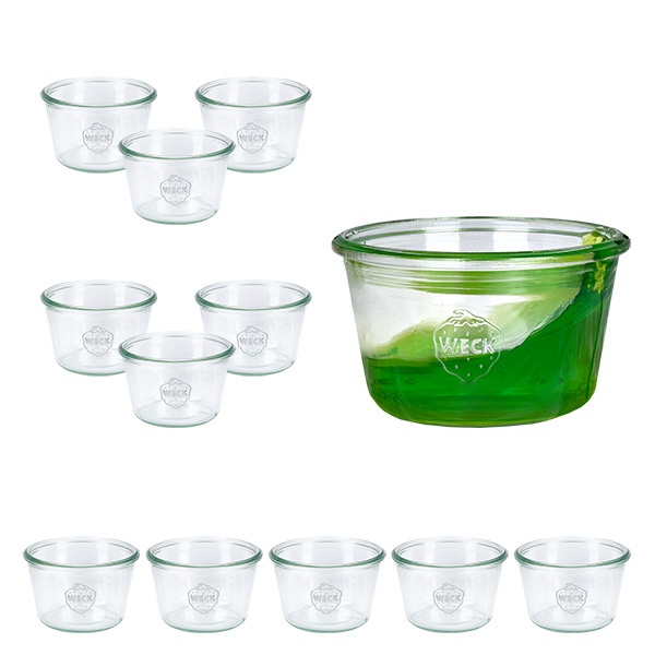Set di 12 vasetti Weck da 370 ml con tumbler