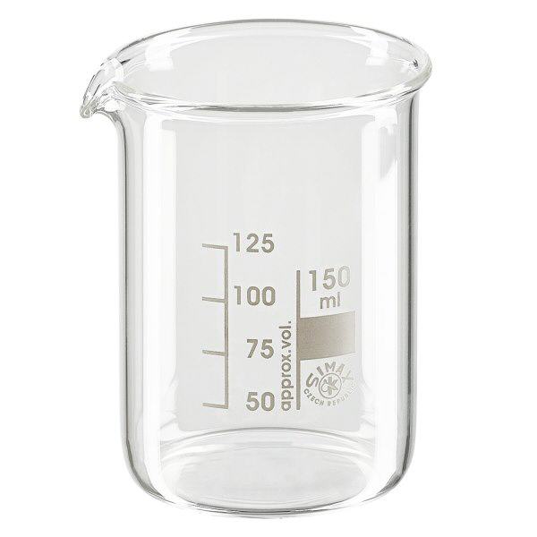 Becher 150ml in vetro borosilicato, forma bassa