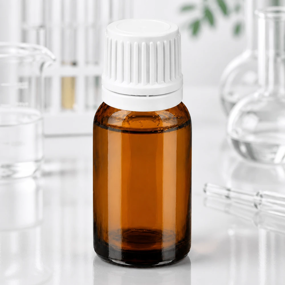 Flacone contagocce da 10 ml 0,7 mm bianco OV BrownLine UT18/10 Flacone contagocce professionale BrownLine da 10 ml per prodotti farmaceutici e cosmetici