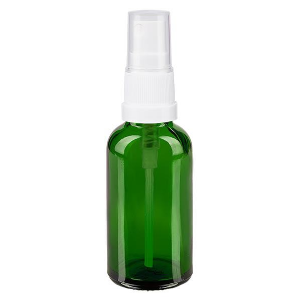Flacone spray verde 30ml STD bianco/trasp. apoGlas