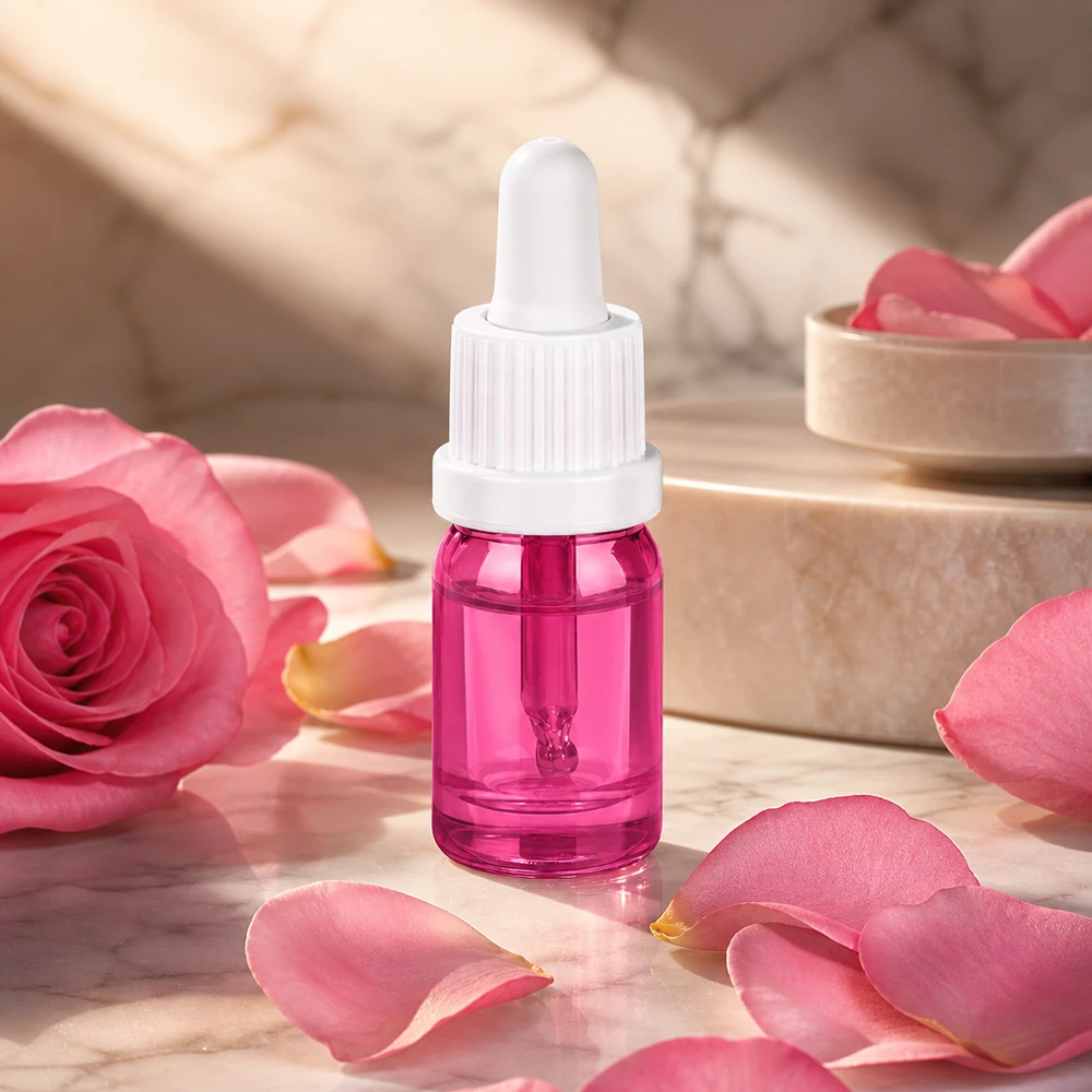 Bottiglia per pipette da 5ml bianco originalità tappo a vite PurpleLine UT18/5 Bottiglia per pipette da 5 ml PurpleLine UT18/5 in viola per laboratorio e aromaterapia