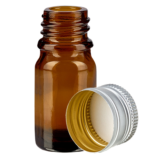 Bottiglia da 5ml 11mm SV Alluminio-Argento STD BrownL. UT18/5