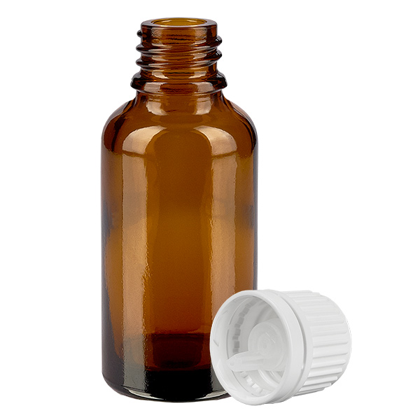 Flacone contagocce da 30 ml 0,7 mm bianco OV BrownLine UT18/30