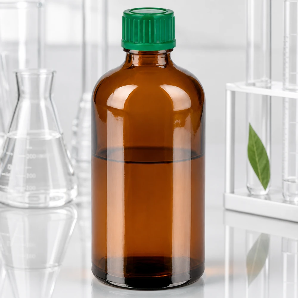 Bottiglia da 100 ml 11 mm SV verde STD BrownLine UT18/100 Versatile flacone in vetro da 100 ml di colore ambrato con tappo a vite verde a tenuta.