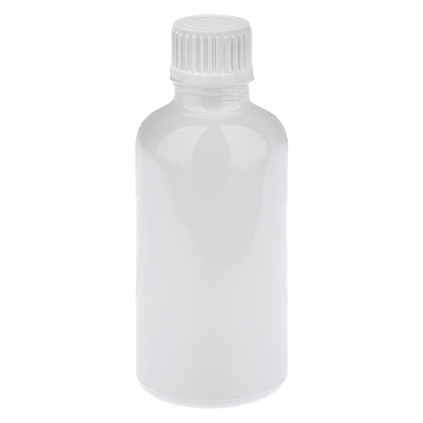 Flacone contagocce da 50 ml con tappo da 0,9 mm bianco standard WhiteLine UT18/50
