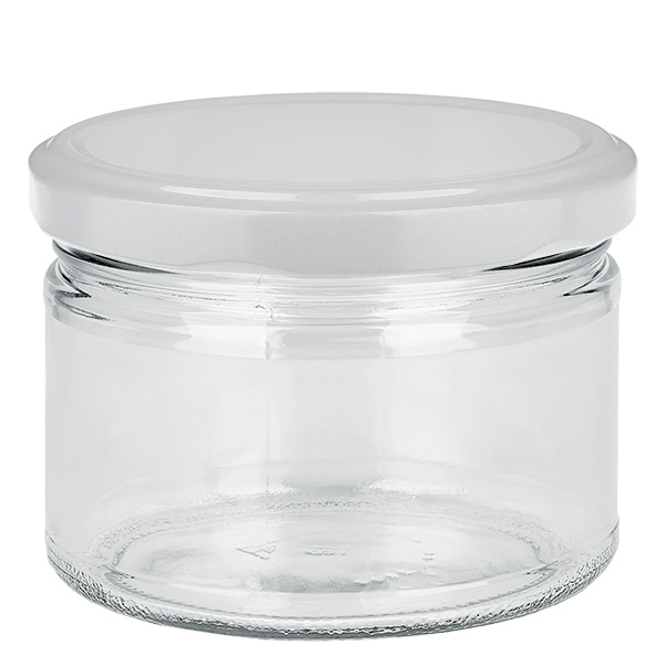 Barattolo rotondo da 540 ml con coperchio BasicSeal bianco UNiTWIST