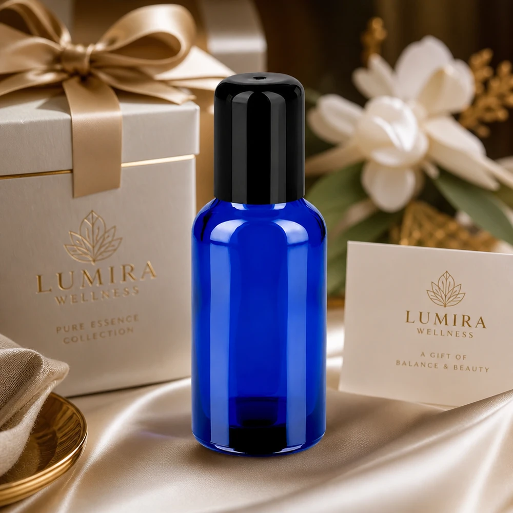 Flacone roll-on da 30 ml nero STD BlueLine UT18/30 STD BlueLine Roll-On flacone 30ml UT18/30 ideale per profumi e prodotti per il benessere