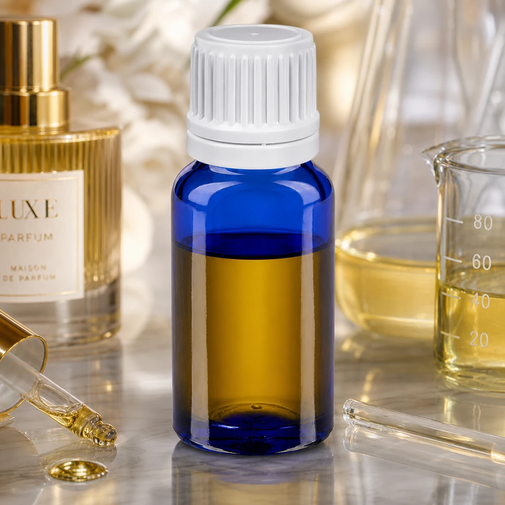 Flacone contagocce da 10 ml 0,7 mm bianco OV BlueLine UT18/10 Elegante flacone in vetro blu da 10 ml con contagocce bianco per oli cosmetici e profumi fai da te