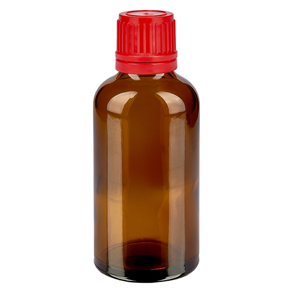 Bottiglia da 50ml 11mm SV rosso OV BrownLine UT18/50