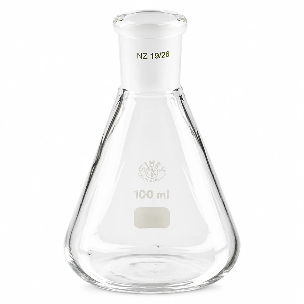 Beuta da 100 ml con giunto standard smerigliato (19/26) Beuta da 100 ml con giunto standard smerigliato (19/26)