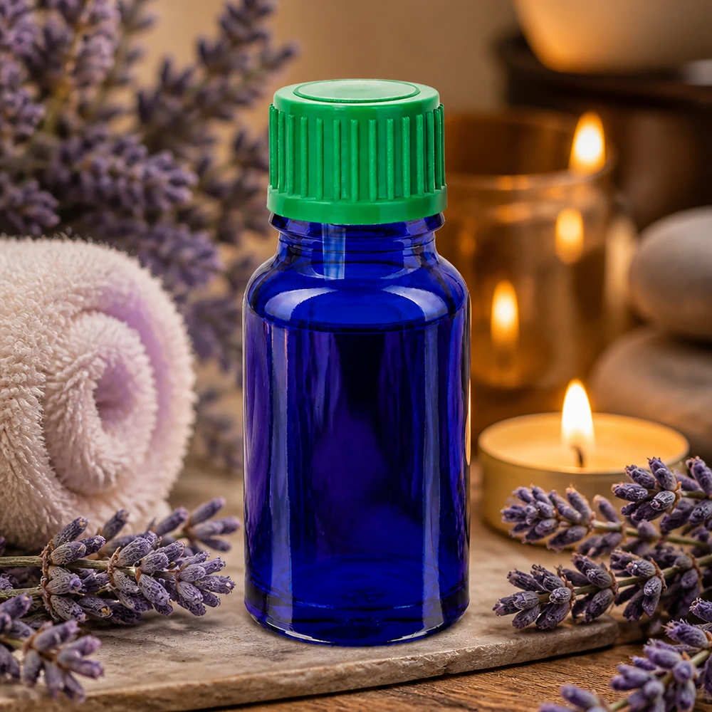 Flacone contagocce 10ml 0,8mm verde STD BlueLine UT18/10 Flacone compatto in vetro da 10 ml con tappo contagocce preciso per applicazioni wellness