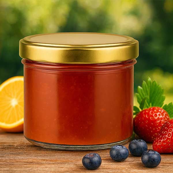 Barattolo cilindrico da 230 ml con coperchio BasicSeal oro UNiTWIST.