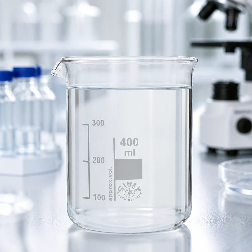 Bicchiere da laboratorio a parete spessa da 400 ml in vetro borosilicato di alta qualità per misure precise