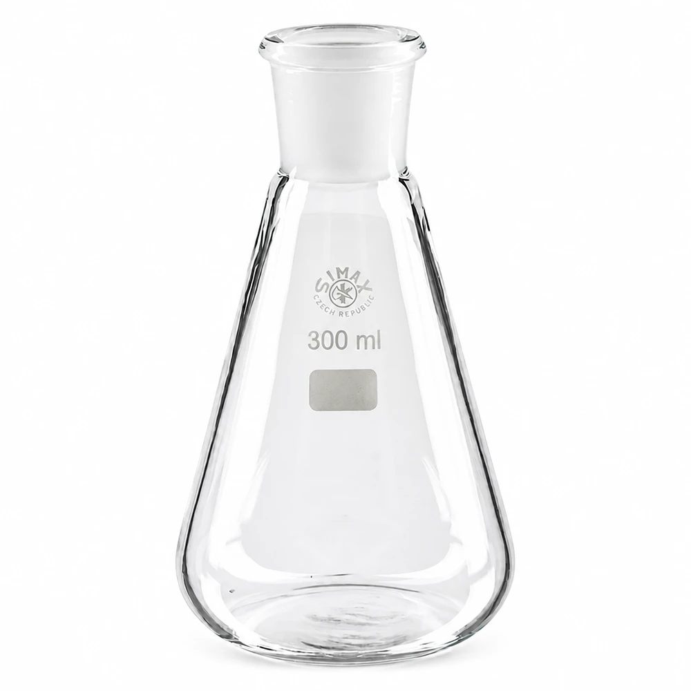 Pallone da laboratorio di alta qualità da 300 ml con giunto smerigliato standardizzato per uso professionale