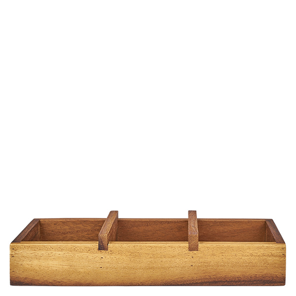Vassoio di servizio Box3 in legno di acacia per 3 tumbler WECK.