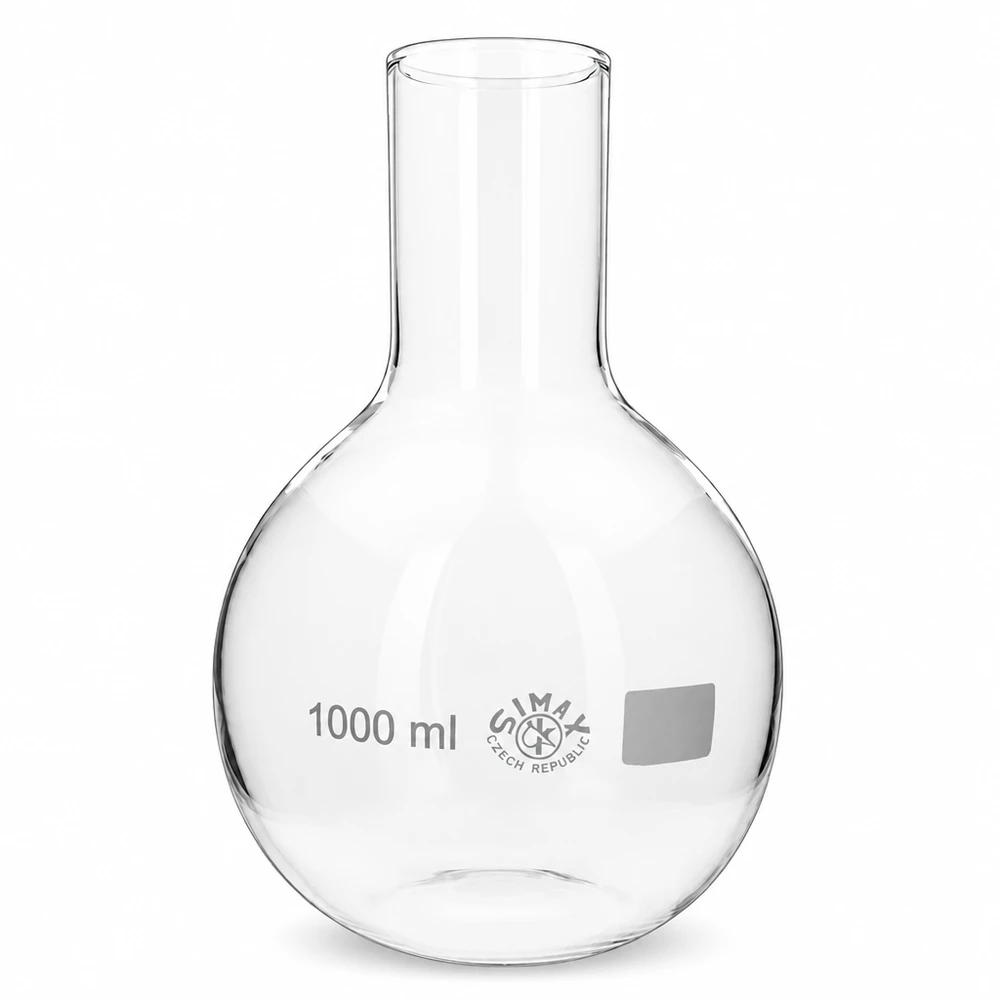 Fiaschetta a collo largo da 1000 ml in vetro di alta qualità con design ergonomico