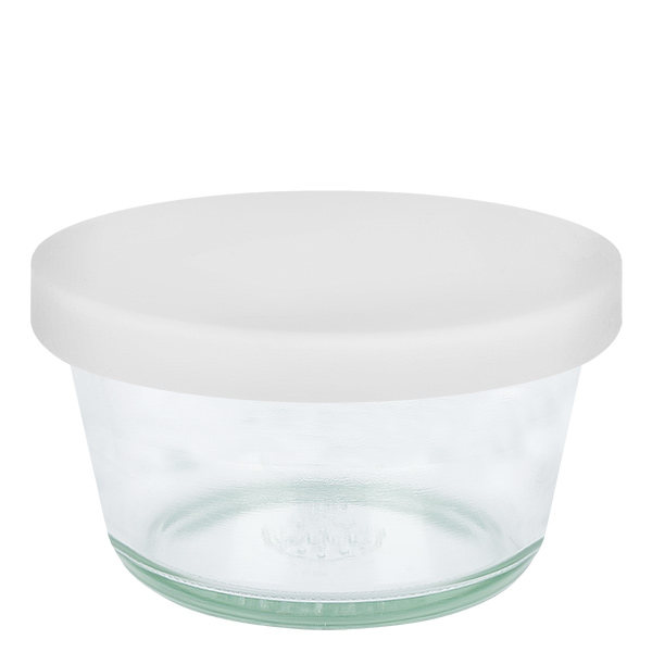 Barattolo gourmet da 290 ml con coperchio in silicone bianco WECK RR100